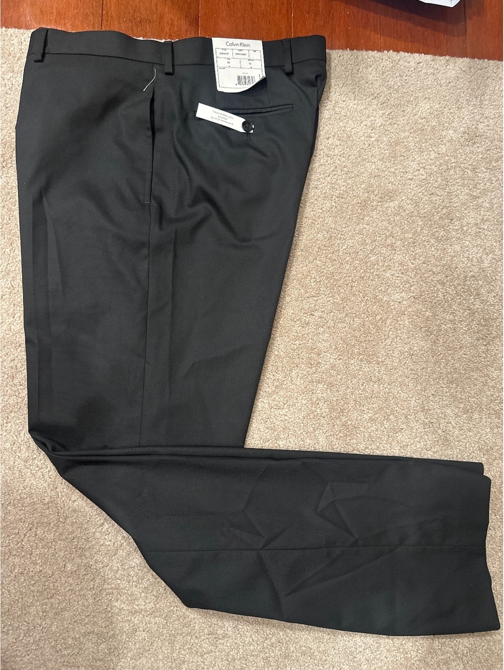 (4)Calvin Klein Black Dress Pants Size 34W 32L